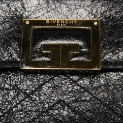 مملوكة مسبقًا Givenchy Black Glossy Leather Belt Mystic Shoulder Bag