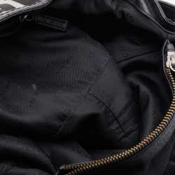 Pre Owned Givenchy Black/Grey Monogram Canvas and Leather Hobo