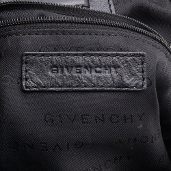 Pre Owned Givenchy Black/Grey Monogram Canvas and Leather Hobo
