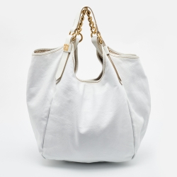 Givenchy Off White Leather Medium Chain Hobo