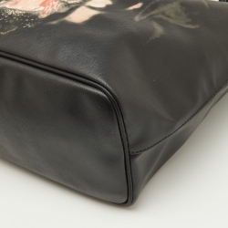 Pre Owned Givenchy Black Coated Canvas and Leather Rottweiler Medium Antigona Tote