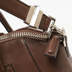 Pre Owned Givenchy Brown Leather Small Antigona Satchel