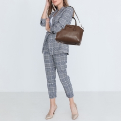 Pre Owned Givenchy Brown Leather Small Antigona Satchel