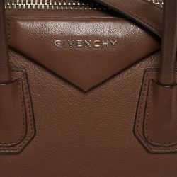 Pre Owned Givenchy Brown Leather Small Antigona Satchel