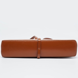 Pre Owned Givenchy Brown Glossy Leather Cut Out Chain Bag