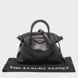 Pre Owned Givenchy Black Leather Small Soft Antigona Satchel