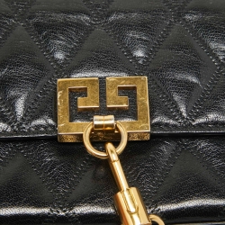 Pre Owned Givenchy Black Quilted Leather Mini Pocket Crossbody Bag