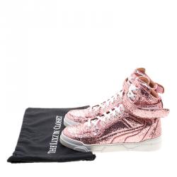 Givenchy Pink Glitter High Top Sneakers Size 41