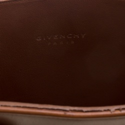 Pre Owned Givenchy Brown Leather Shark Lock Wedge Knee High Riding Boots Size 38