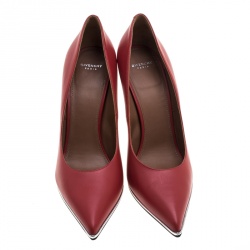 Givenchy Red Leather Lia Pointed Toe Pumps Size 39