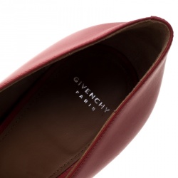 Givenchy Red Leather Lia Pointed Toe Pumps Size 39