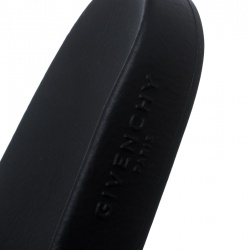 Pre Owned صندل فلات سلايد جيفنشي فرو منك أسود مقاس 40