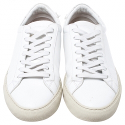 Pre Owned Givenchy White Leather Urban Street Low Top Sneakers Size 37