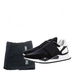 Givenchy Black/White Neoprene Runner Elastic Slip On Sneakers Size 39