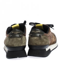 Givenchy Multicolor Leather, Suede, And Mesh Runner Active Low Sneakers Size 43