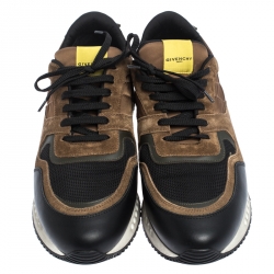 Givenchy Multicolor Leather, Suede, And Mesh Runner Active Low Sneakers Size 43