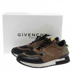 Givenchy Multicolor Leather, Suede, And Mesh Runner Active Low Sneakers Size 43