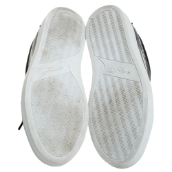 مملوكة مسبقًا Givenchy Black/White Leather Grafitti Low Top Sneakers Size 39.5