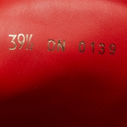 Pre Owned Givenchy White/Red Leather Reverse Sneakers Size 39.5