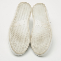 Pre Owned Givenchy White Leather Urban Street Low Top Sneakers Size 38