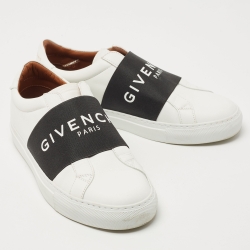 Pre Owned Givenchy White Leather Urban Street Low Top Sneakers Size 38