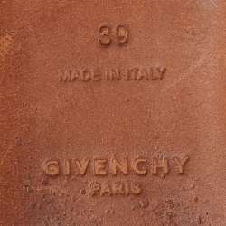 Pre Owned Givenchy Pink/Beige Python Bedford Flat Mules Size 39