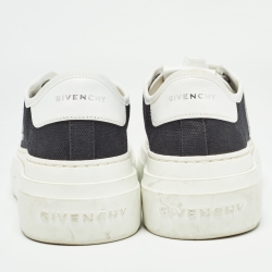 مملوكة مسبقًا Givenchy Black Canvas City Platform Sneakers Size 37