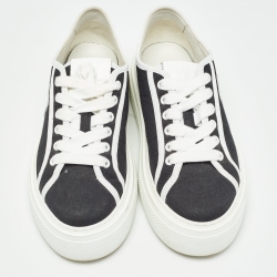 مملوكة مسبقًا Givenchy Black Canvas City Platform Sneakers Size 37