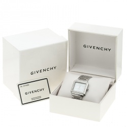 Givenchy White Mother of Pearl Stainless Steel New Apsaras Women's Wristwatch 35 mm