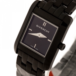 Givenchy Black PVD Coated Stainless Steel GV.5200S Women's Wristwatch 22 mm