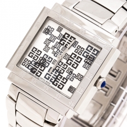 Pre Owned Givenchy Silver Stainless Steel New Apsaras REG.800411 Women's Wristwatch 35MM