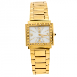 Givenchy Mother of Pearl Gold Plated Stainless Steel Diamonds New Apsaras REG.1558962 Women's Wristwatch 29 mm