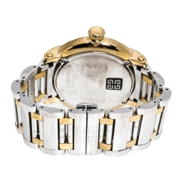 Pre Owned Givenchy White Two-Tone Stainless Steel GV.5202M Men's Wristwatch 44 mm