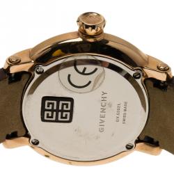 Pre Owned Givenchy Brown Gold-Plated Stainless Steel GV.5202 Women's Wristwatch 36MM
