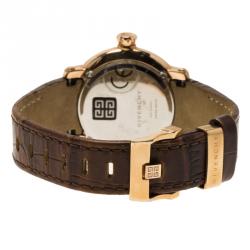 Pre Owned Givenchy Brown Gold-Plated Stainless Steel GV.5202 Women's Wristwatch 36MM