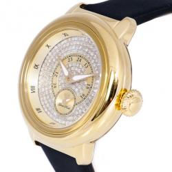 Glam Rock Diamond Gold-Plated Steel Bal Harbour GR77062 Women's Wristwatch 40MM