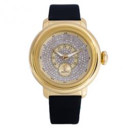 Glam Rock Diamond Gold-Plated Steel Bal Harbour GR77062 Women's Wristwatch 40MM