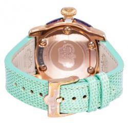 Pre Owned Glam Rock White Gold-Plated Steel Miami GR10529 Women's Wristwatch 46MM