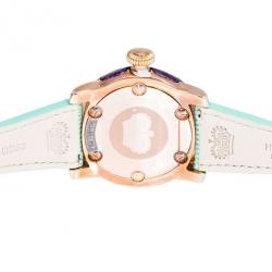 Pre Owned Glam Rock White Gold-Plated Steel Miami GR10529 Women's Wristwatch 46MM