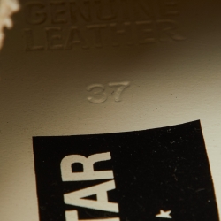 Pre Owned Golden Goose Silver Glitter and Suede Super Star Sabot Mule Sneakers Size 37