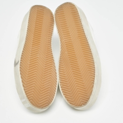 Pre Owned Golden Goose White/Grey  Leather Hi Star Sneakers Size 37