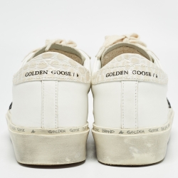 Pre Owned Golden Goose White/Grey  Leather Hi Star Sneakers Size 37