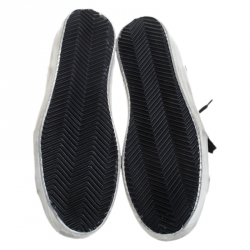 Pre Owned Golden Goose Black Leather Superstar Lace Up Sneakers Size 39