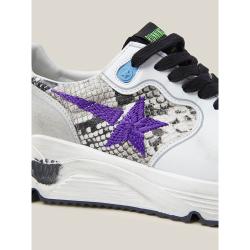 Pre Owned Golden Goose Deluxe Brand Multicoloured Running Sole Python-Print Sneakers Size IT 42