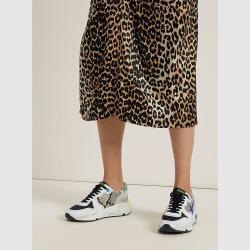 Pre Owned Golden Goose Deluxe Brand Multicoloured Running Sole Python-Print Sneakers Size IT 42