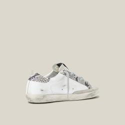 Golden Goose Deluxe Brand White White Python Tongue And Tab Superstar Sneakers Size IT 35