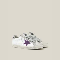 Golden Goose Deluxe Brand White White Python Tongue And Tab Superstar Sneakers Size IT 35