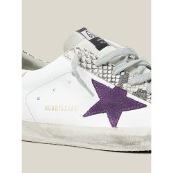 Golden Goose Deluxe Brand White White Python Tongue And Tab Superstar Sneakers Size IT 35