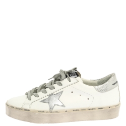 Pre Owned Golden Goose White Leather Clean Superstar Low Top Sneakers Size 40