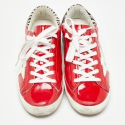 Golden Goose Red Patent  Superstar Sneakers Size 35